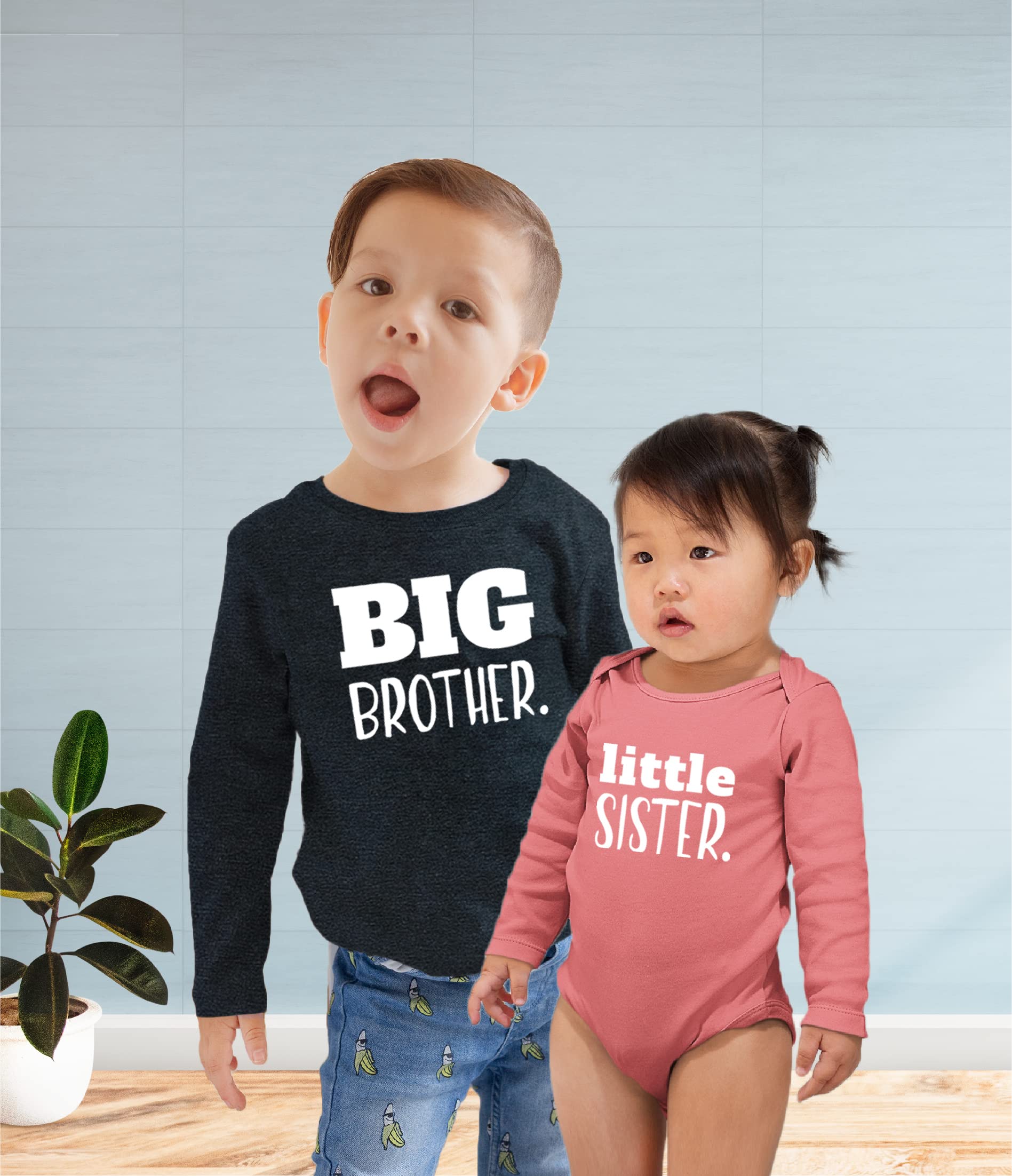 Adorable Matching Sibling Outfits for Toddler Big Brother & Little Sister - Cute Coordinating Newborn Baby Girl Clothes Set - Perfect for Family Photos, Holidays & Special Occasions