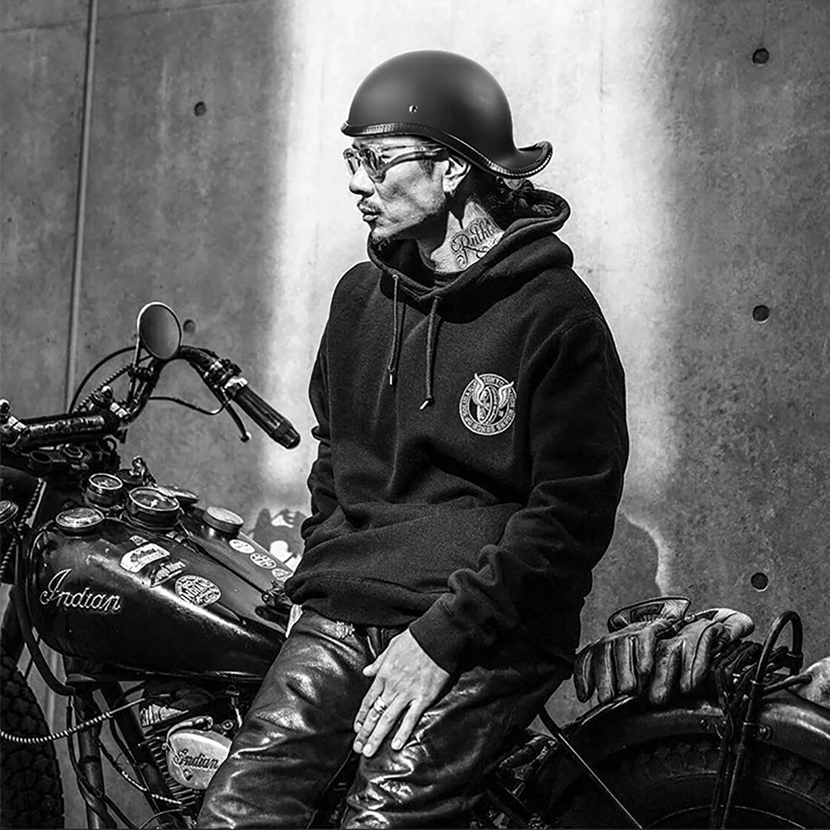 Retro Half Helmet for Motorcycle & Scooter - DOT Certified for Men & Women - Cruising & City Riding