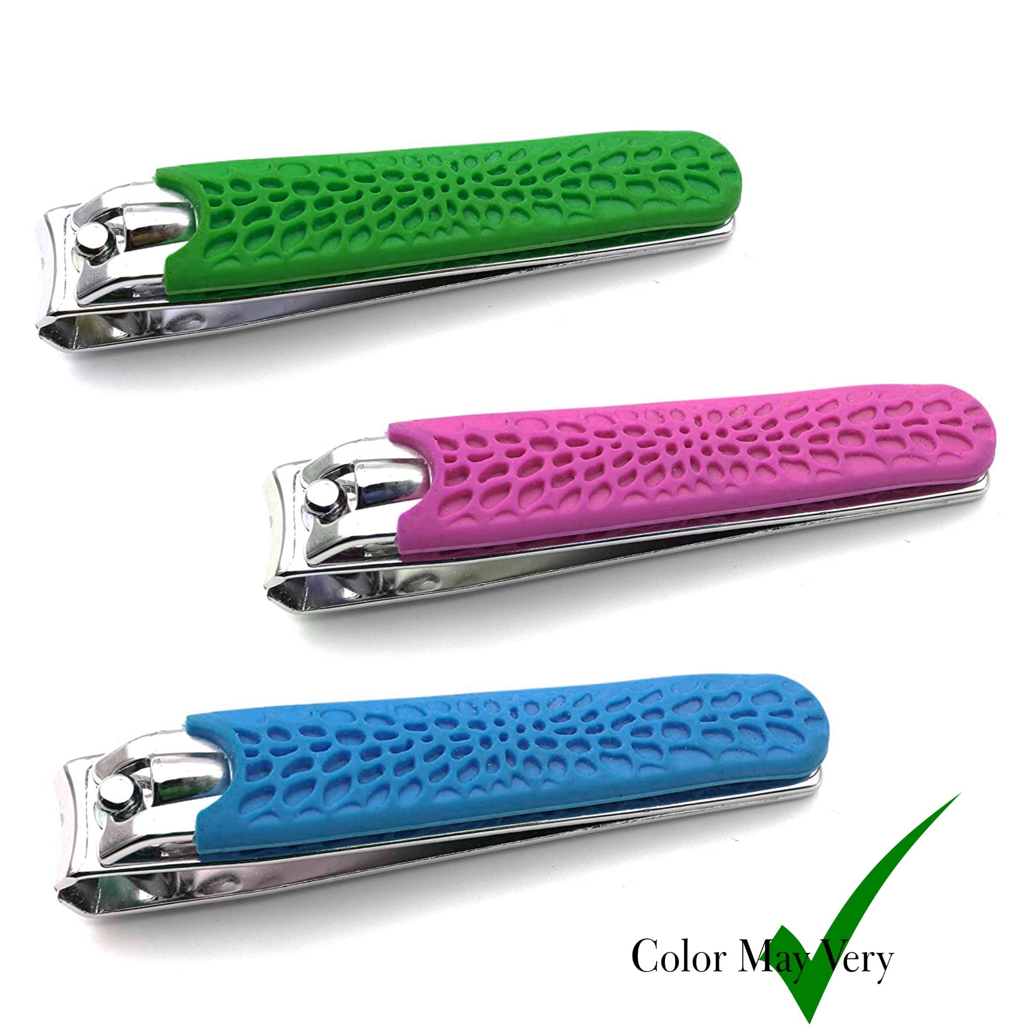 Premium Stainless Steel Nail Clipper Set - Straight & Curved Comfort Grip Nail Cutters for Men & Women with Nail File | Professional Fingernail & Toenail Trimmer Kit for Home, Travel & Salon Use