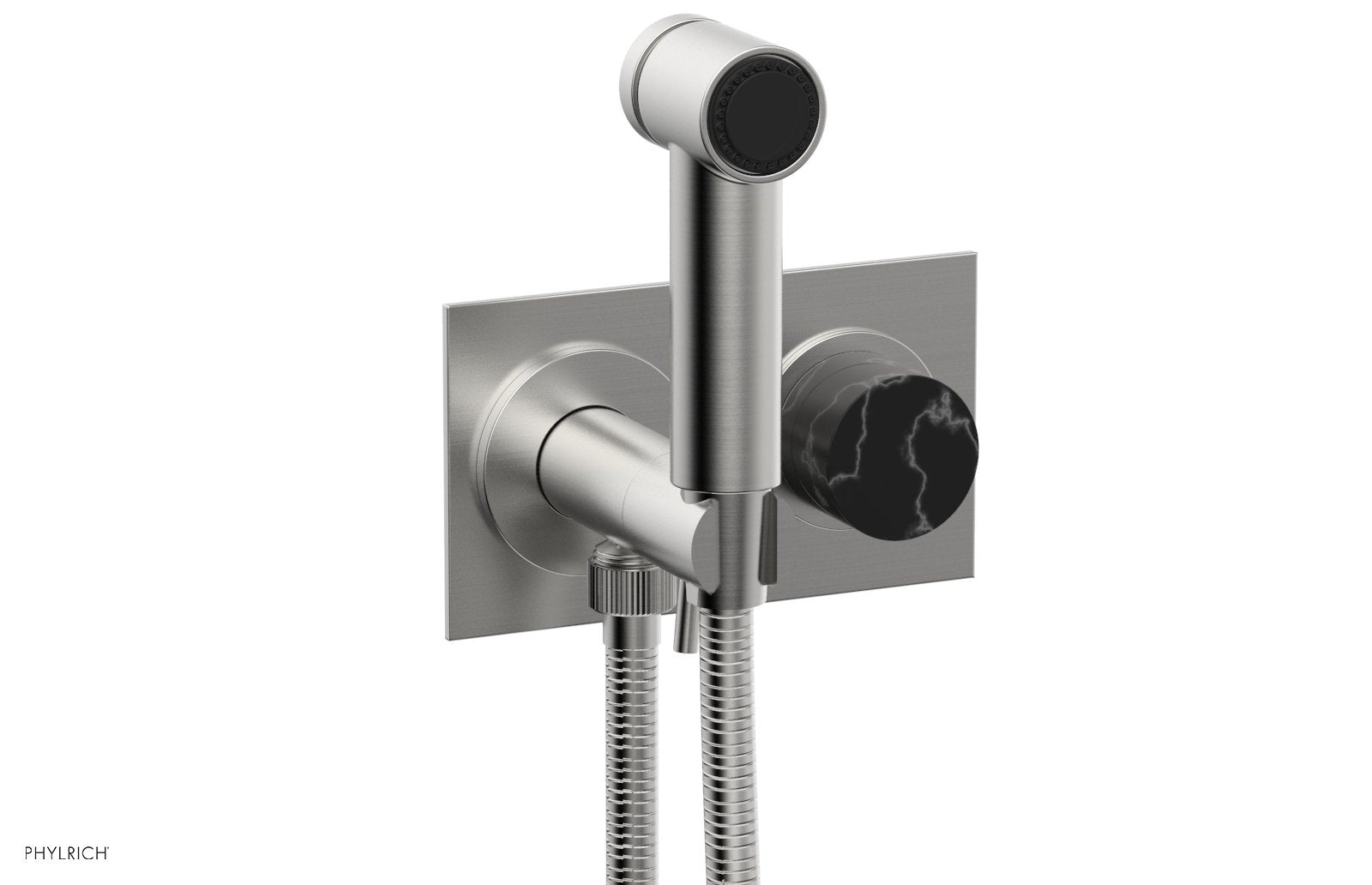 Premium Wall Mounted Bidet with Marble Handle - BASIC II Model 230 67 - Perfect for Modern Bathrooms, Small Spaces & Luxurious Home Upgrades