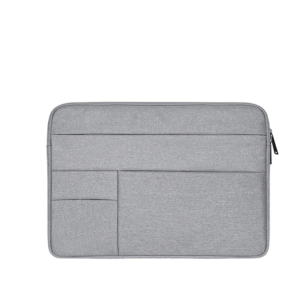 Oxford Water Repellent Laptop Sleeve Case for 13-13.3 Inch MacBook Pro/Air - Large Capacity Multi-Pocket Bag with Protective Cover, Gray - Perfect for Work, Travel, and School