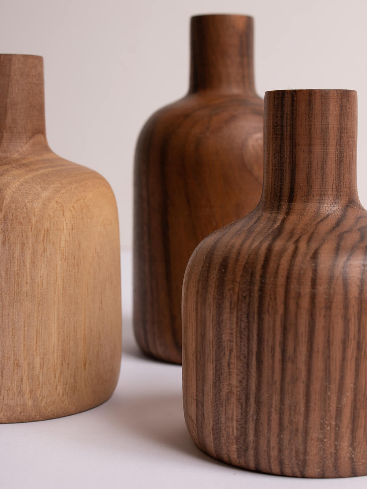 Arlo Mini Walnut Wood Vase - Handcrafted Small Decorative Vase for Home, Office & Wedding Centerpieces - Perfect for Flowers, Succulents & Table Decor