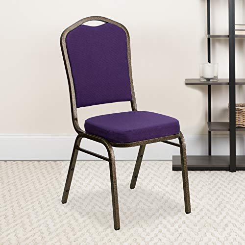 Purple Fabric/Gold Vein Frame