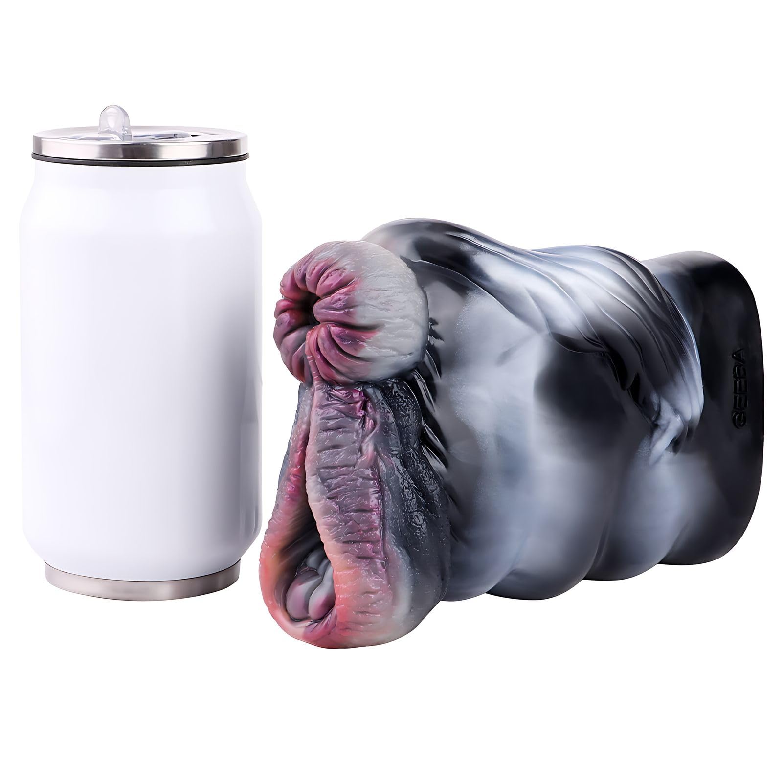 Lodnexem 2-in-1 Realistic Zebra Pocket Pussy - Lifelike Vagina & Tight Anal Opening for Intense Male Masturbation | Adult Sex Toy for Men | Perfect for Solo Play & Couples Fantasy Roleplay