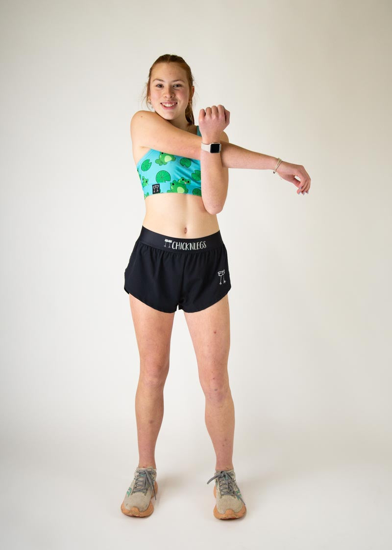 Fartlek Froggies OG Sports Bra - High Support Workout Bra for Women - Running, Yoga & Gym Fitness