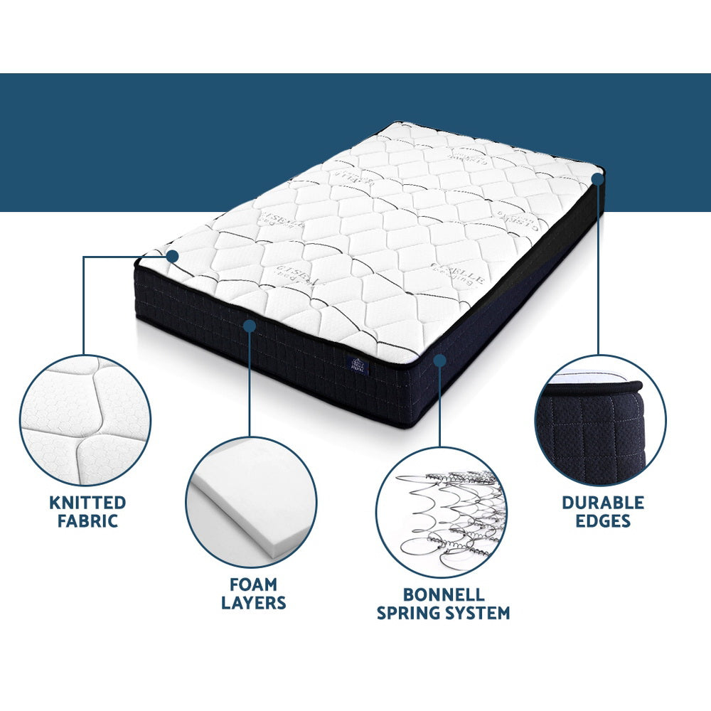 Glay Bonnell Spring Mattress - 16cm Thick Single Size, Medium Firm Support for Back Pain Relief | Perfect for Guest Beds, Dorm Rooms & Small Spaces