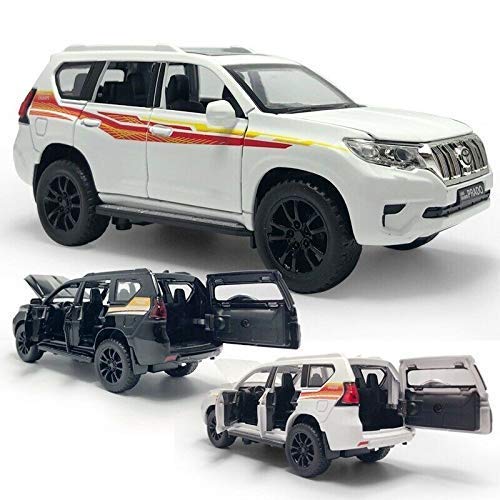SK TOY ZONE 1:24 Scale Diecast Metal Prado Style Toy Car - Alloy Pull Back Vehicle Model with 6 Openable Doors - Collectible Die-Cast Car for Kids & Adults - Perfect Gift for Birthday, Christmas & Playtime (Multi-Color)