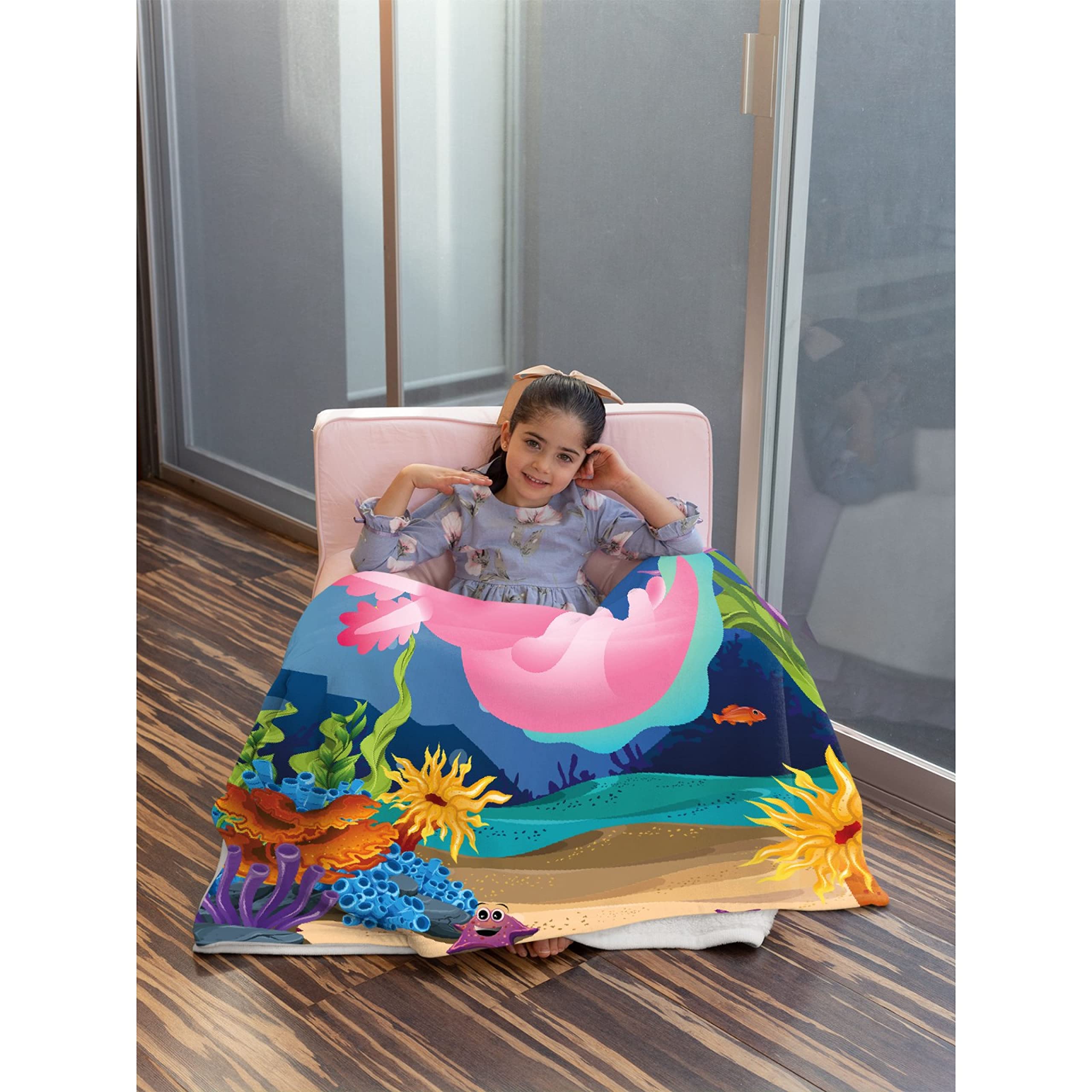 Cute Axolotl Plush Throw Blanket - Ultra Soft Lightweight Fleece Blanket for Baby Girls & Boys, 120