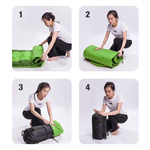 3-Season Lightweight Portable Sleeping Bag for Outdoor Hiking & Camping - Converts to Double Sleeping Bag with Compression Sack | Perfect for Backpacking, Family Camping & Adventure Travel