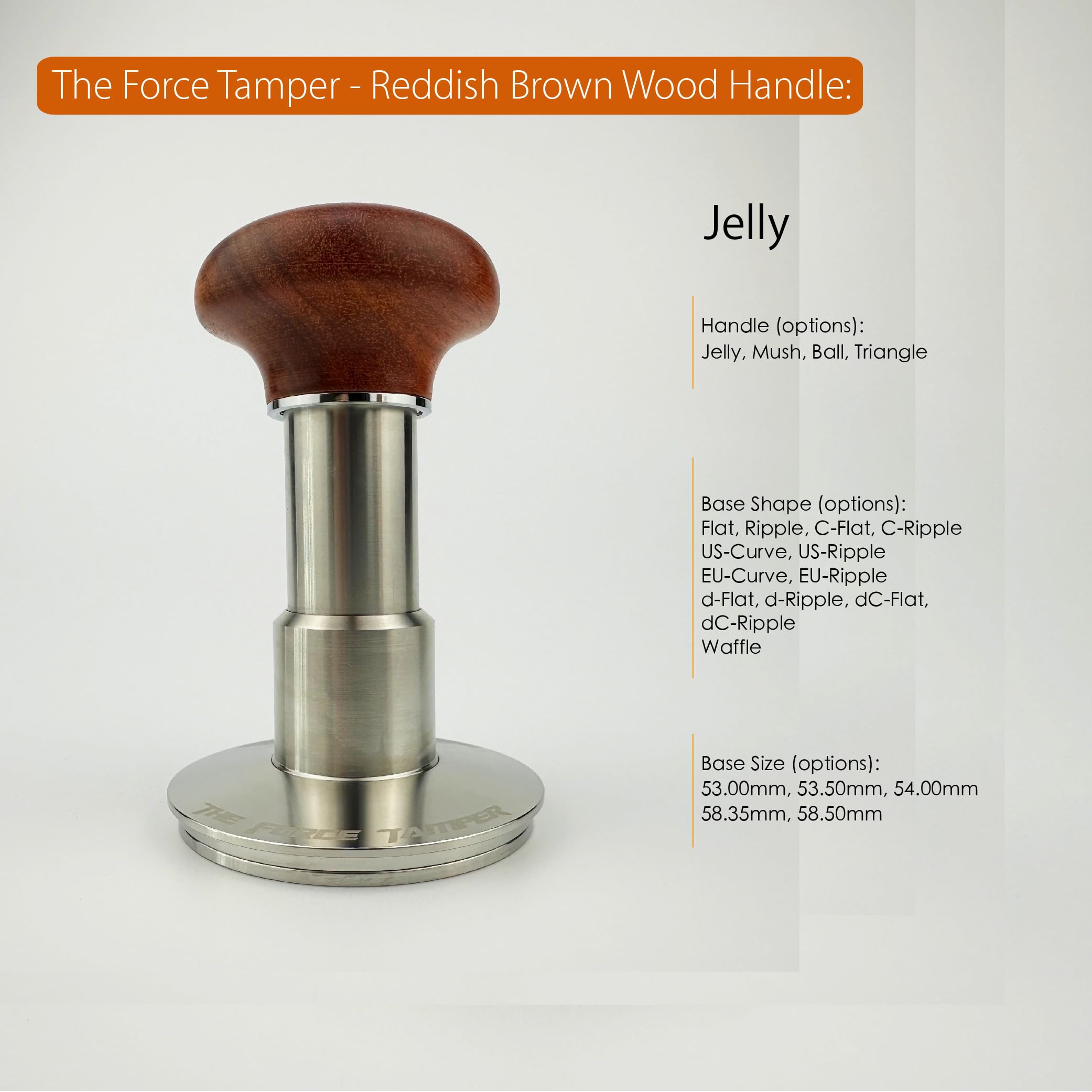Premium Espresso Coffee Tamper - 54mm Stainless Steel Base with Ergonomic Handle for Barista & Home Brewing | Perfect for Espresso Machines & Coffee Press Tools | Ideal for Coffee Shops, Home Kitchens & Gifting