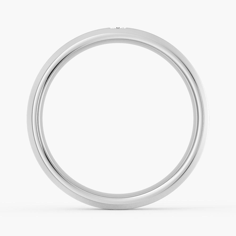 5.7mm Satin Finish Emerald Cut Moissanite Men's Wedding Band Ring - Durable & Elegant Jewelry for Grooms, Anniversaries & Special Occasions
