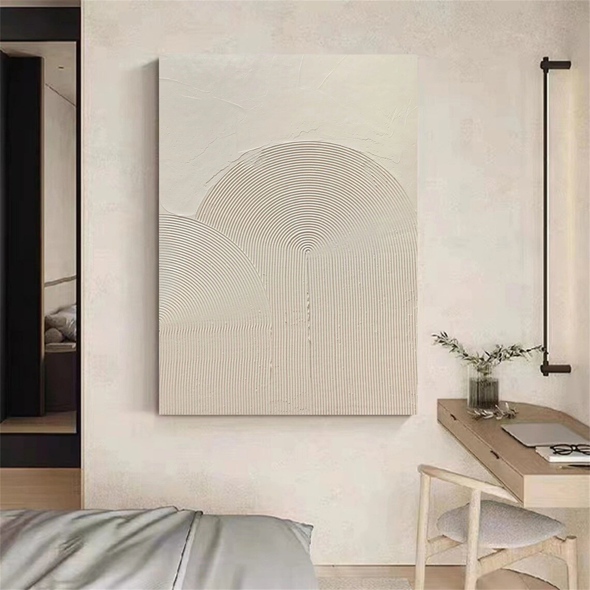 Beige & Brown Abstract Art Print #BB082 - Modern Wall Decor for Living Room, Bedroom & Office