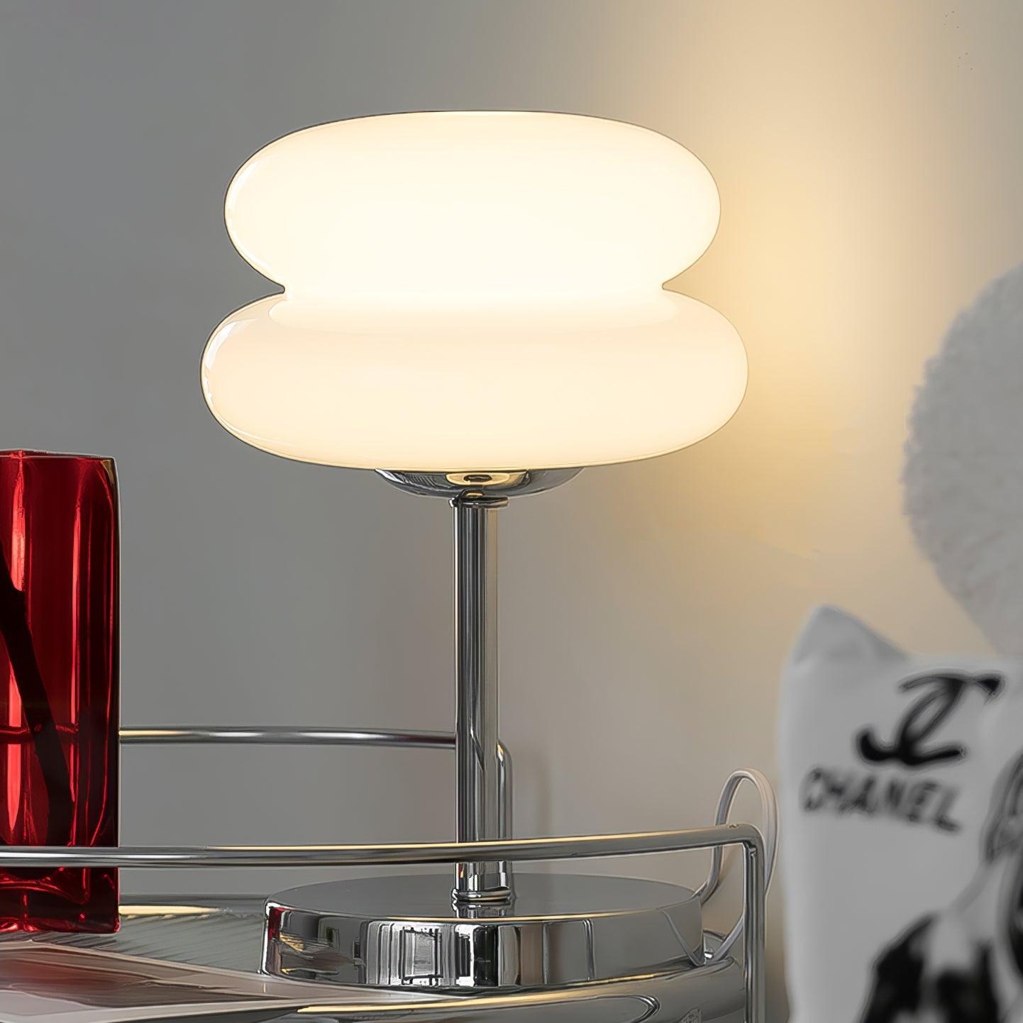 Saturn Glide Modern Glass Table Lamp - Elegant Bedside & Living Room Lighting for Home & Office Decor