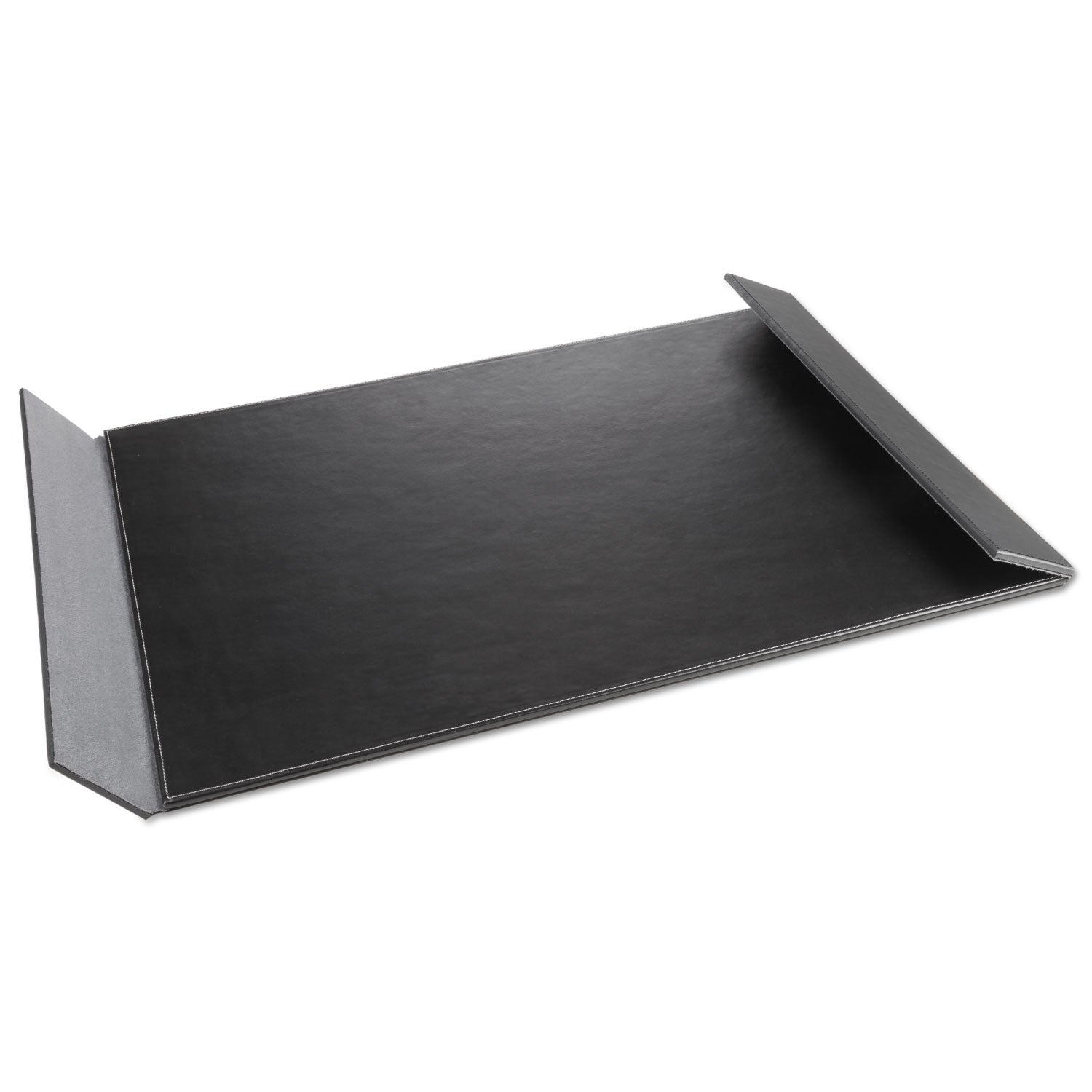 Artistic® Monticello Leather Desk Blotter with Foldable Sides - 24 x 19 Inches, Black - Perfect for Office, Home Study & Executive Workspaces