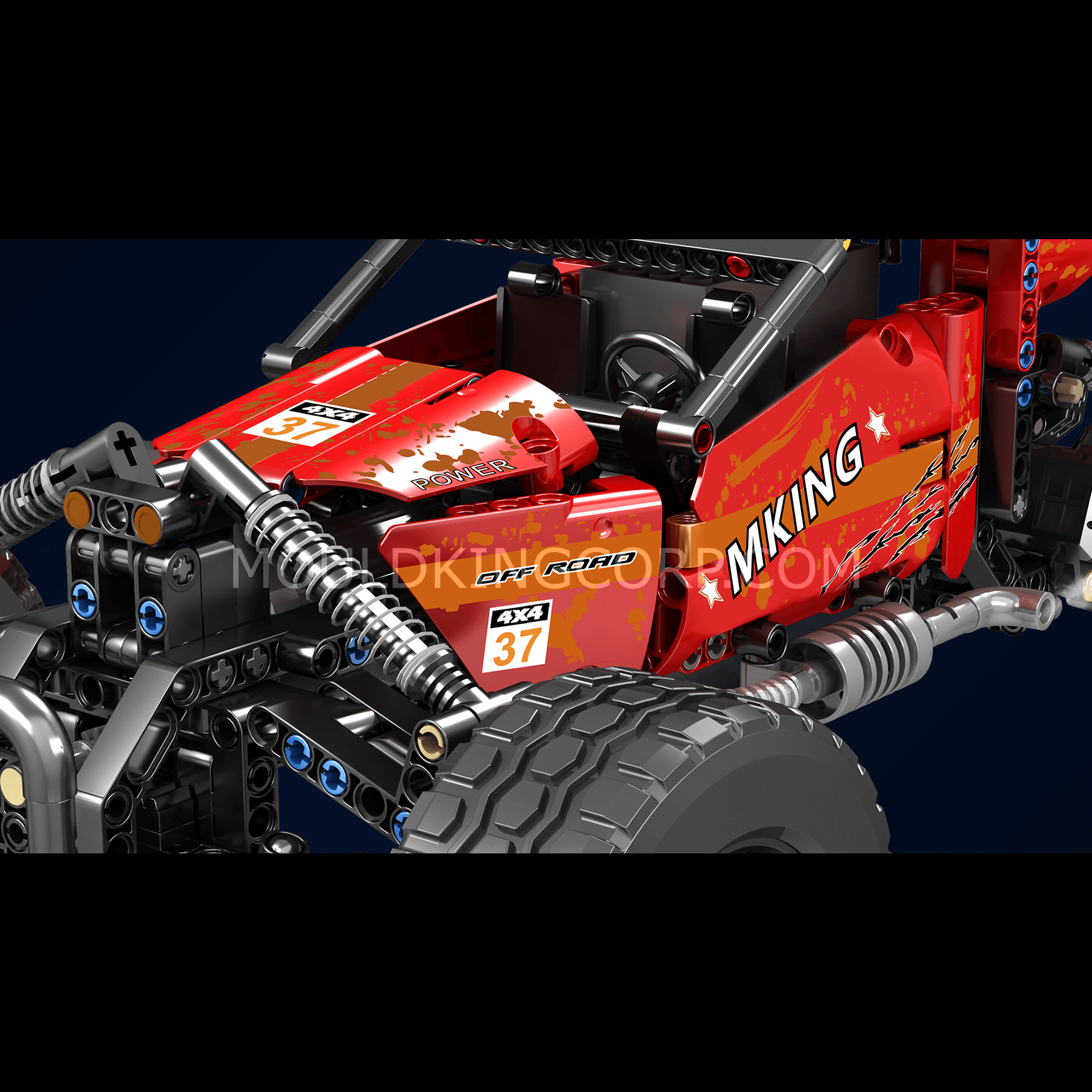 MOULD KING 18019B Hurricane Graffiti Buggy Remote Control Car Building Kit - 708 PCS STEM Toy for Kids & Adults | Perfect for Racing, Collecting & Creative Play