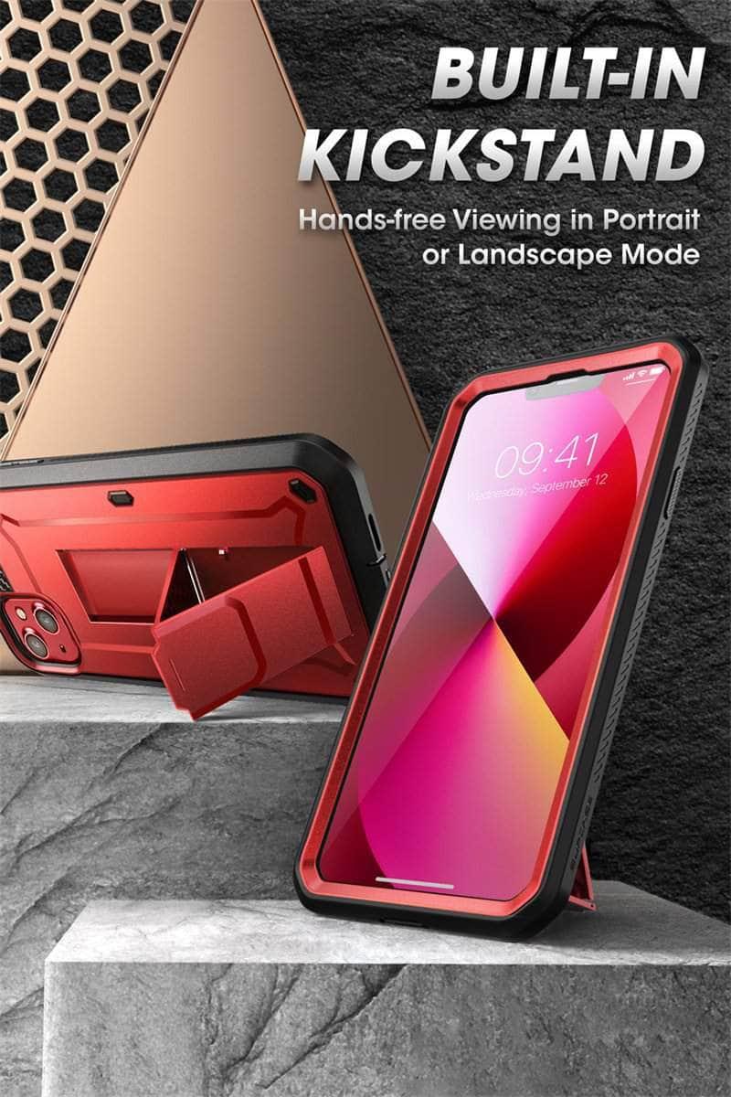 iPhone 13 Mini SUPCASE UB Pro Full Body Rugged Holster Case - Shockproof Protective Cover with Built-in Screen Protector for Apple iPhone 13 Mini - Perfect for Outdoor Activities, Construction Work & Extreme Sports