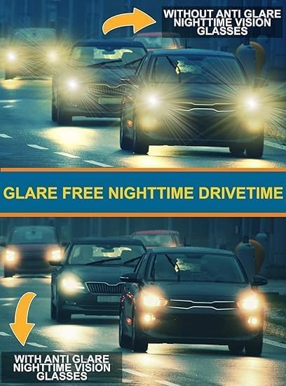 Night Vision Glasses for Driving - Shine in the Dark for Men & Women