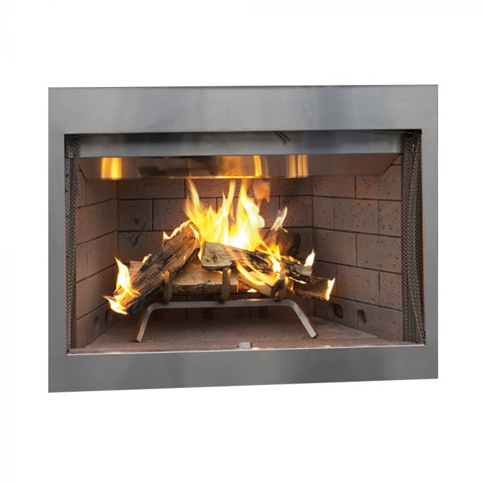36 Inch Outdoor Wood Burning Fireplace - Rustic Paneled Design for Patio, Garden & Backyard - Heavy Duty WRE3036 for Cozy Gatherings & Ambiance