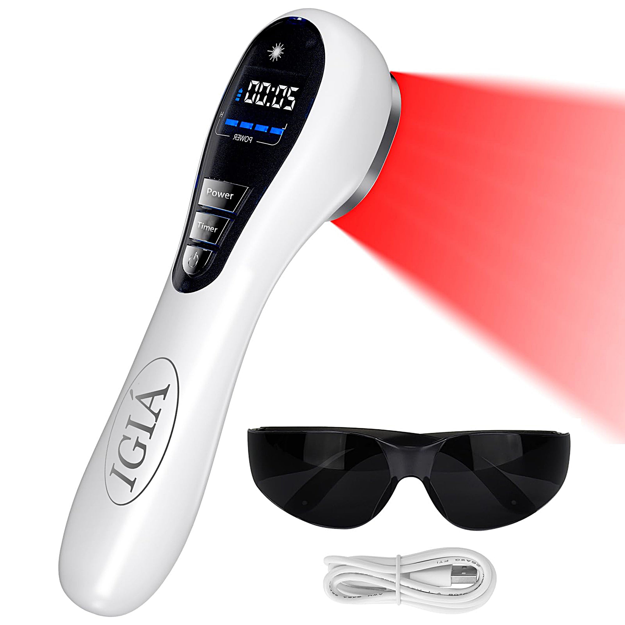 IGIA Red Light Therapy Device for Pain Relief - Adjustable Laser Modes for Customized Treatment | Home & Professional Use for Muscle Recovery, Joint Pain, and Inflammation Relief