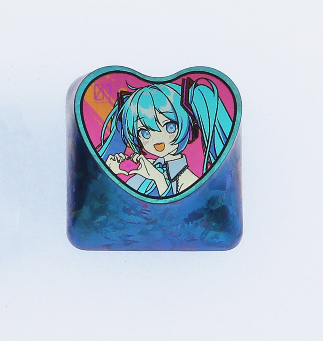 Heart-Shaped Titanium Alloy Keycaps - Custom Metal Keycaps for Mechanical Keyboards - Perfect for Gaming, Typing & Keyboard Decoration