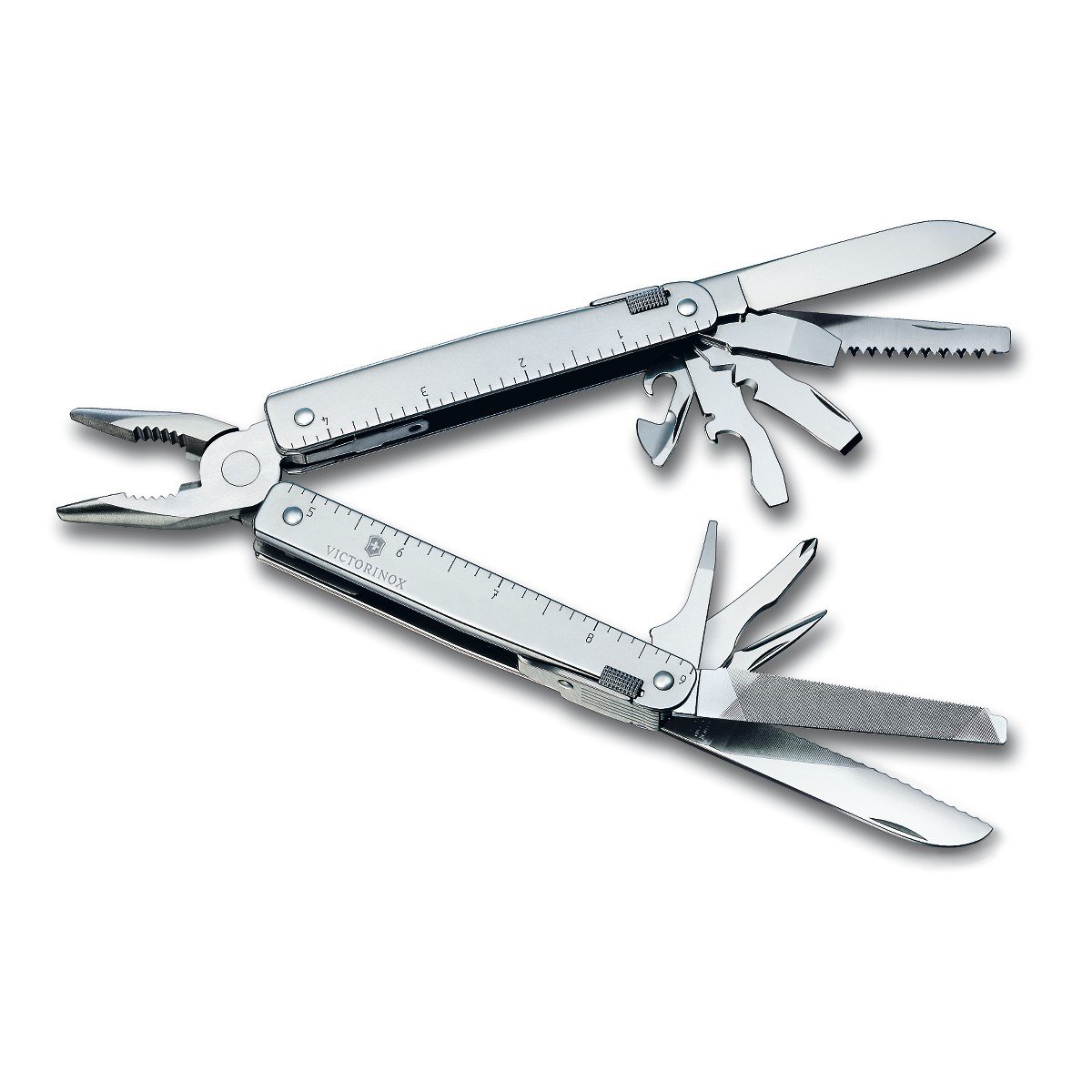 Victorinox Swiss Tool Swiss Army Knife - 24-in-1 Multifunctional Pocket Tool with Needle-Nose Pliers, Wire Cutters & Sharp Stainless Steel Blade | Swiss Made | Perfect for Camping, Hiking, Survival & Everyday Carry (EDC)