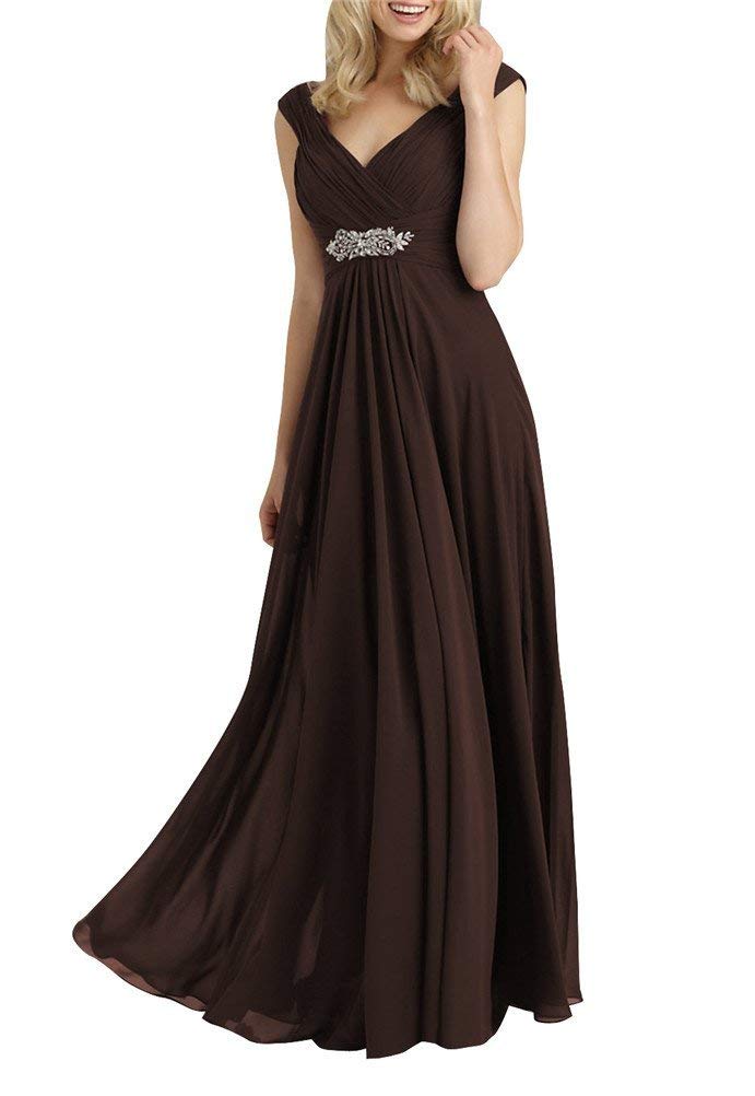 Elegant Mother of The Bride Dresses - Long Formal Evening Gowns with V-Neck for Weddings & Special Occasions | Perfect for Bridesmaids, Prom & Black Tie Events