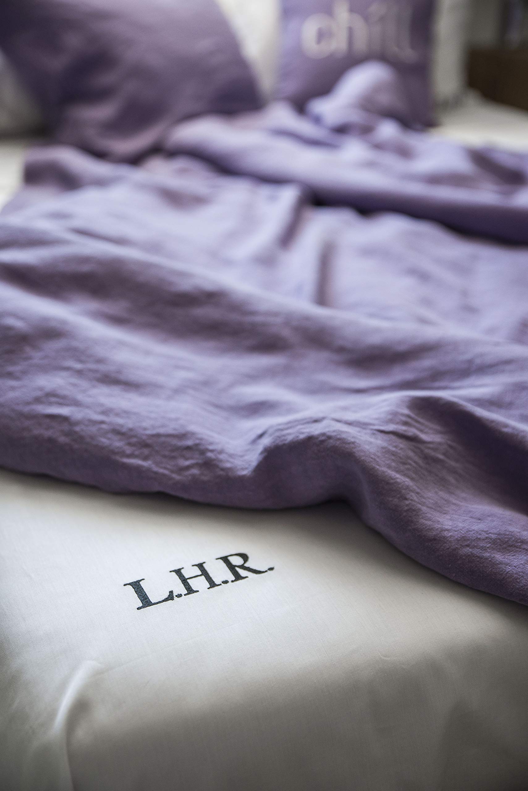 Dusty Purple Linen Duvet Cover - Stone Washed Soft Premium Bedding | Custom Size Handmade Lithuanian Flax Bed Linens | Perfect for Cozy Bedrooms & Luxury Hotel Style Decor