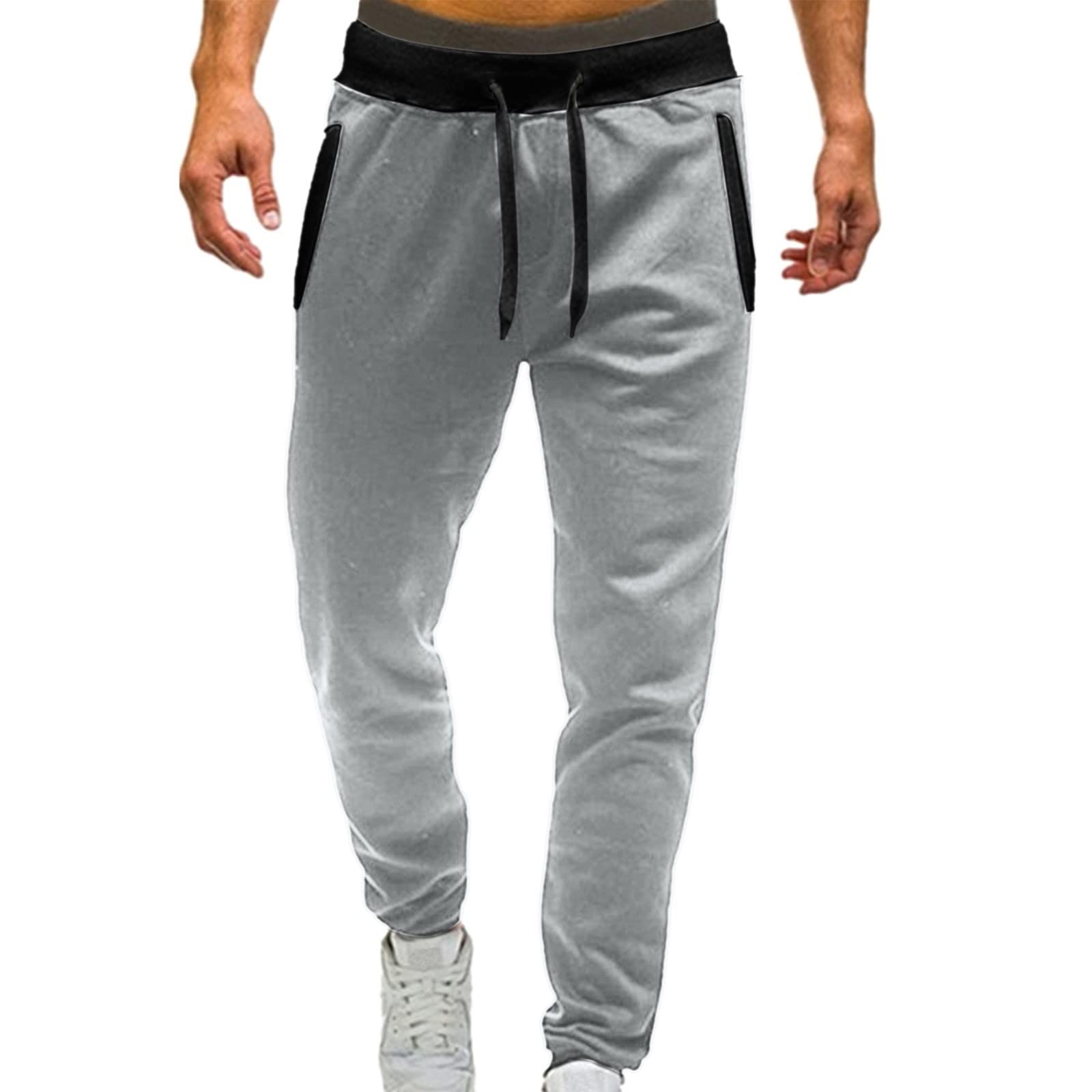 **Men's Baggy Joggers Sweatpants - Elastic Waist, Loose Fit Athletic Pants with Pockets - Perfect for Gym, Running, Lounge & Casual Wear**