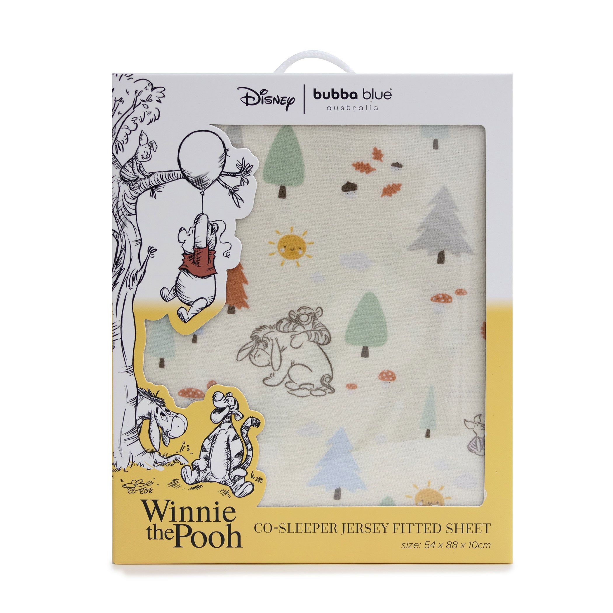 Disney Winnie the Pooh Jersey Crib Fitted Sheet - Soft Cotton Baby Bassinet & Bedside Sleeper Sheet for Nursery & Travel - Perfect for Newborns & Toddlers