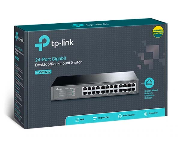 24 Port Gigabit Ethernet Switch - Desktop & Rackmount Network Switch for Home Office, Gaming & Business Networking | High-Speed 10/100/1000Mbps | Plug & Play | Metal Housing