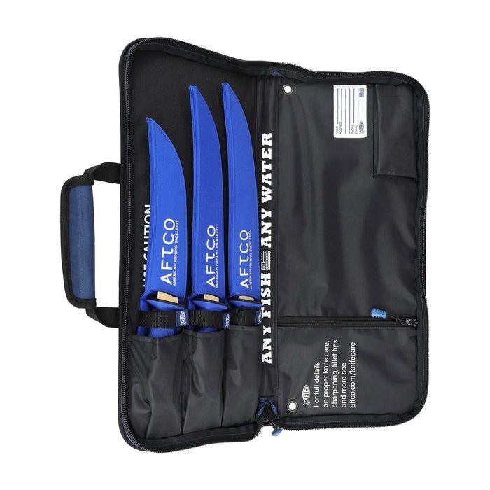 AFTCO Blue Fishing Knife Case - Durable & Waterproof Knife Storage for Fishing, Hunting & Outdoor Adventures