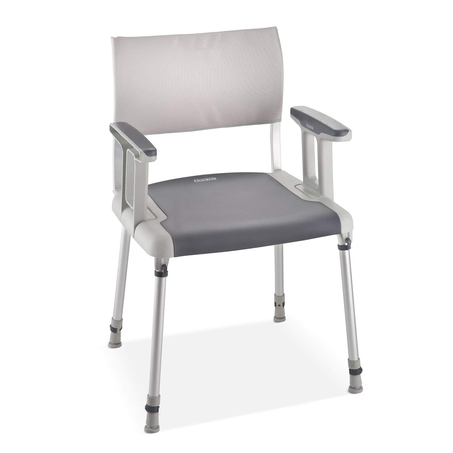 Invacare Aquatec Sorrento Shower Chair with Flat Seat - Bathroom Safety Stool for Elderly & Disabled Adults - Non-Slip Shower Bench for Bathtub & Shower Use