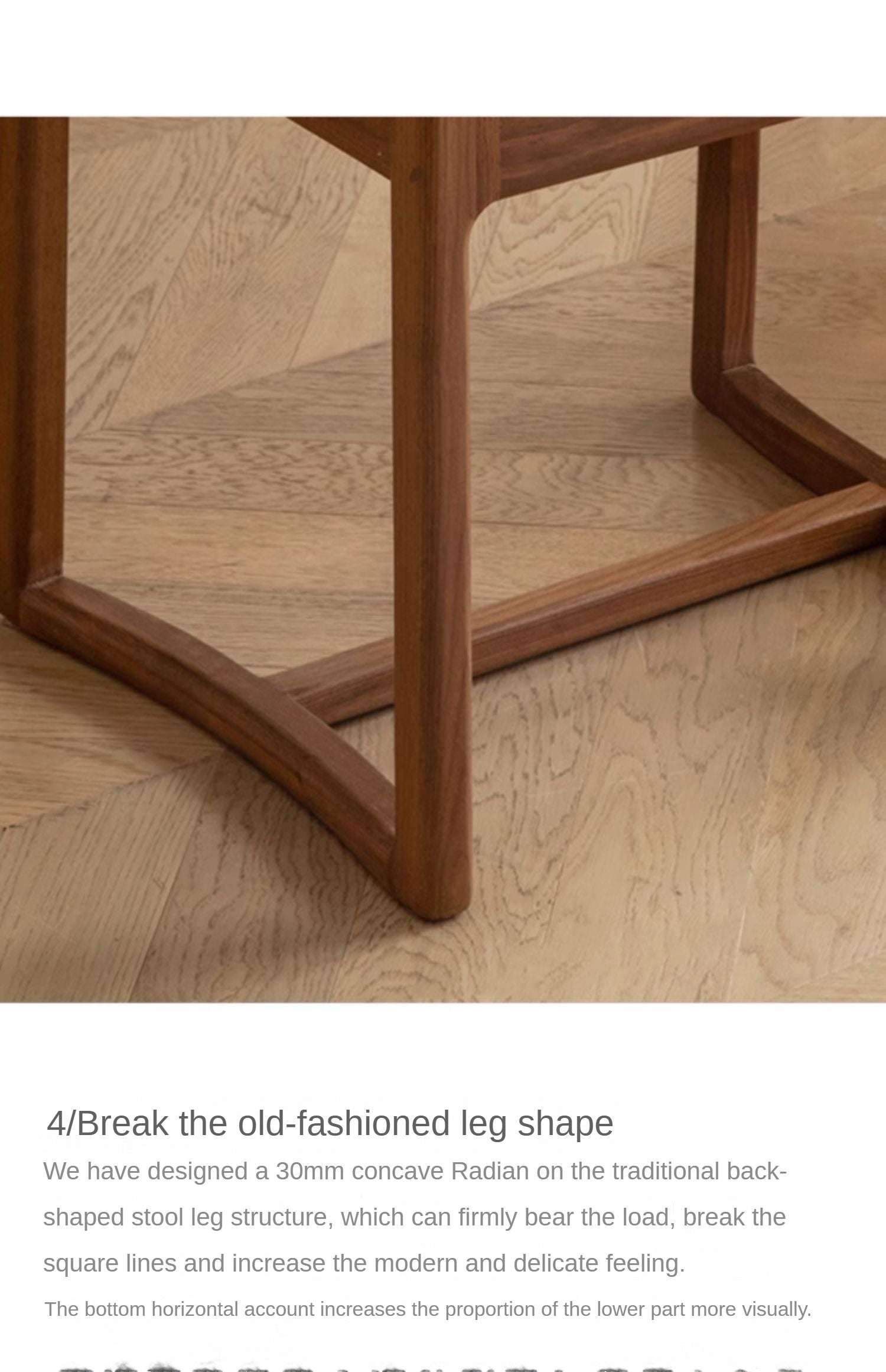 Black Walnut Solid Wood Square Stool Bench - Handcrafted Rustic Stool for Kitchen, Entryway & Bedroom - Durable Wooden Seat for Home Decor & Farmhouse Style