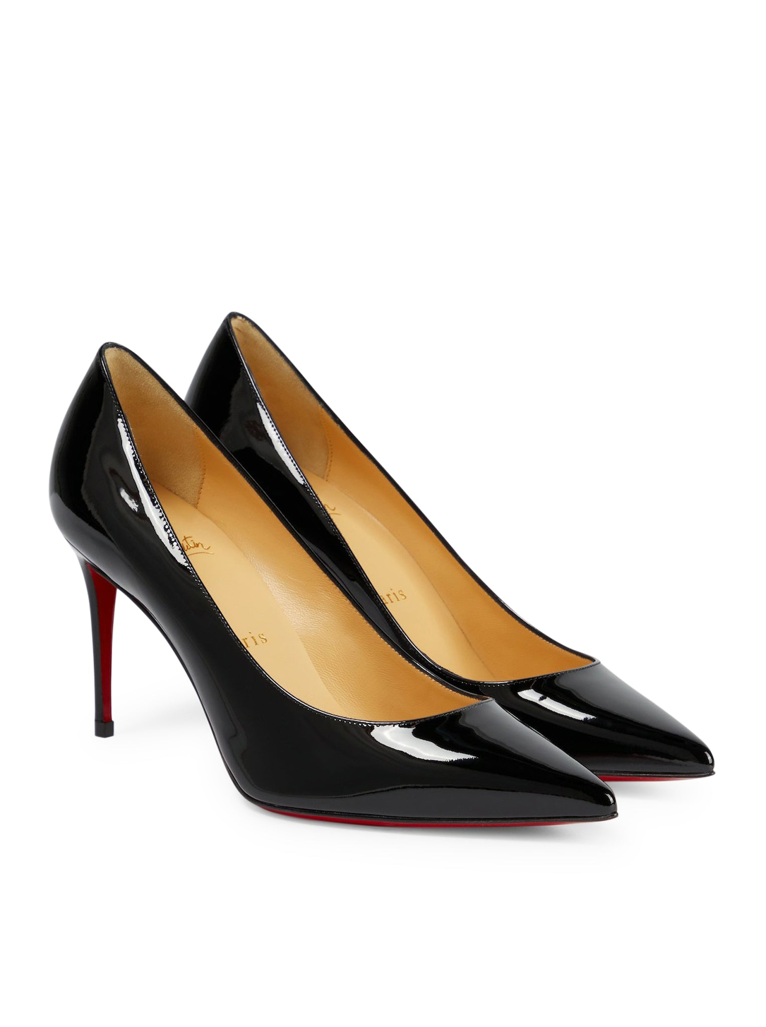 KATE 85 Black Patent Leather High Heel Pumps for Women - Elegant Pointed Toe Dress Shoes for Office, Party & Special Occasions