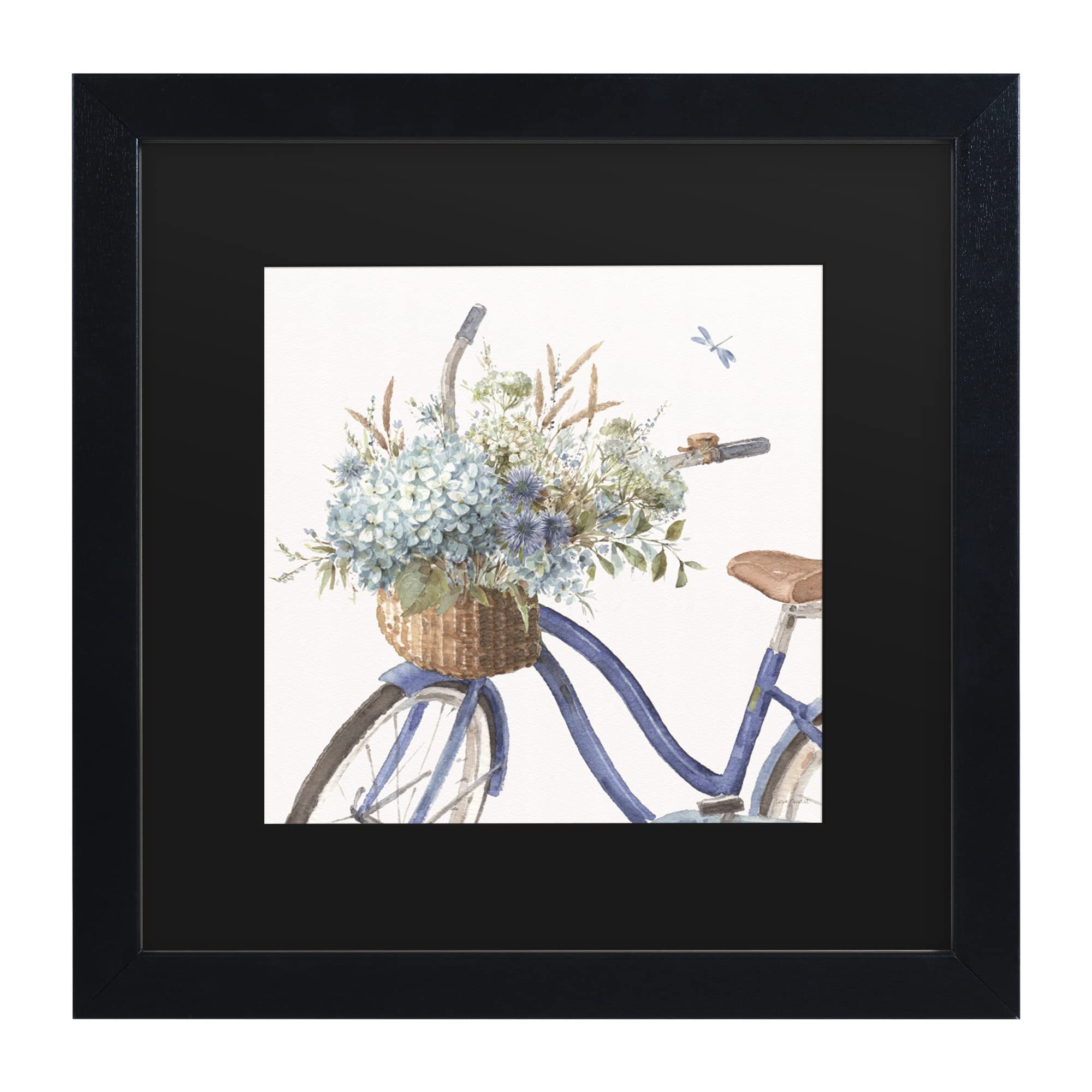 Lisa Audit Bohemian Blue 08 Square Canvas Wall Art Print - Modern Abstract Painting for Living Room, Bedroom & Office Decor