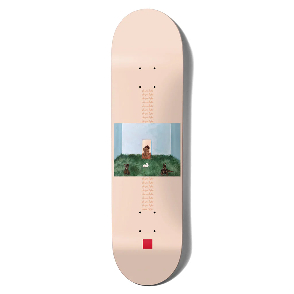 Premium Chocolate Capps L8RGRL Doberman Skateboard Deck 8.25
