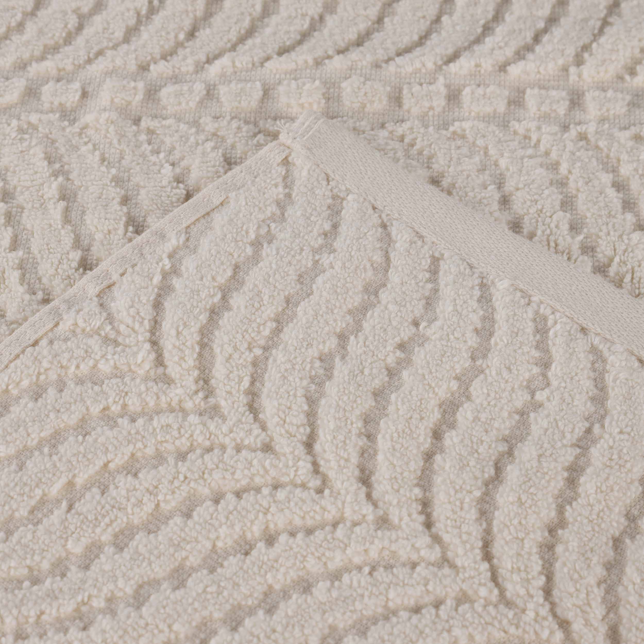 Premium Zero Twist Cotton 8-Piece Towel Set - Solid & Jacquard Chevron Design for Bath, Spa, and Luxury Home Decor