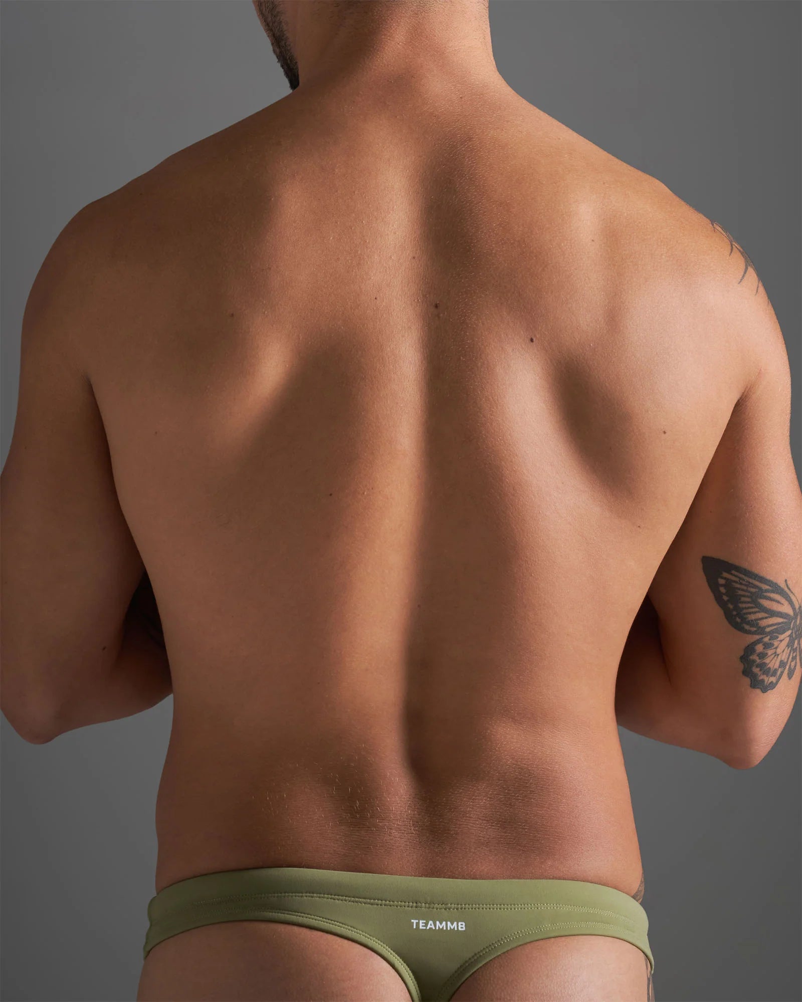 Teamm8 Standard Swim Thong - Army Green - Comfortable & Stylish Men's Swimwear for Beach, Pool & Vacation