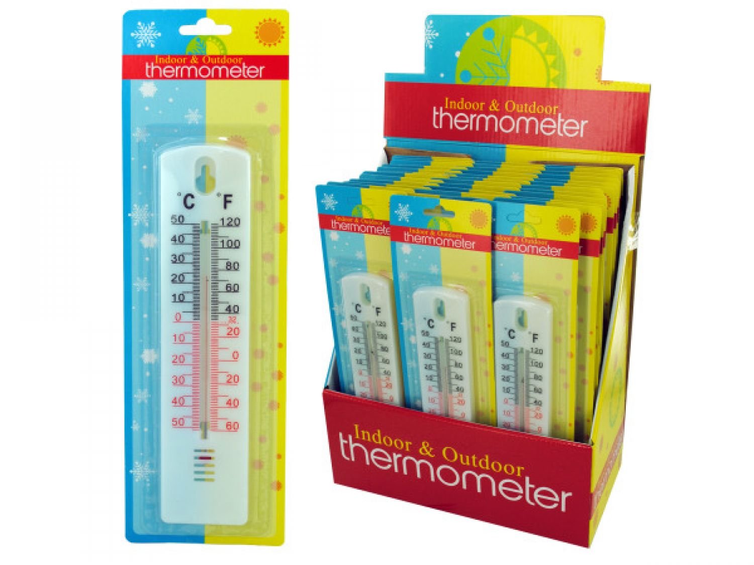 Bulk Indoor & Outdoor Thermometers - Set of 36 for Home, Office, Restaurant Use | Accurate Temperature Measurement for Refrigerators, Freezers, Greenhouses & More