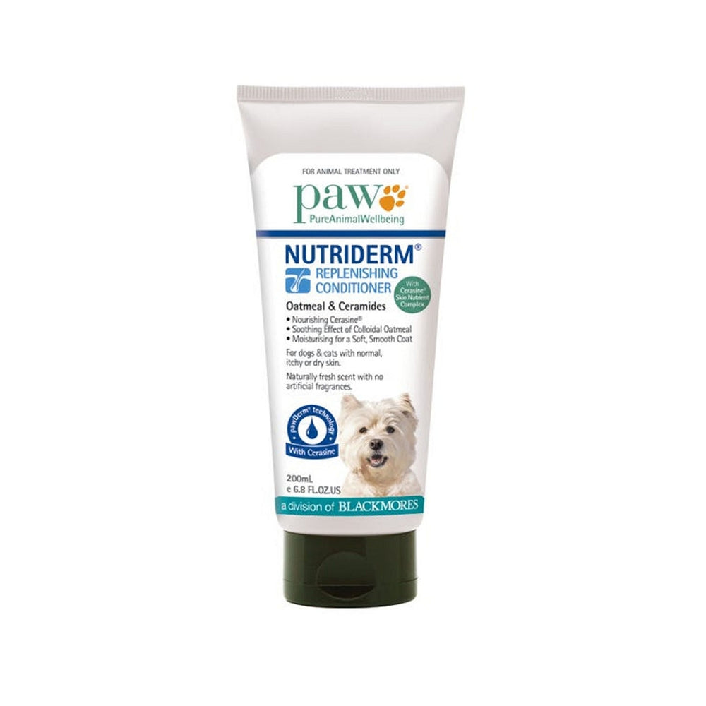 Paw Nutriderm Replenishing Conditioner for Dogs & Cats - Moisturizing Pet Shampoo for Dry Skin & Coat Care | Perfect for Bath Time & Grooming Routine