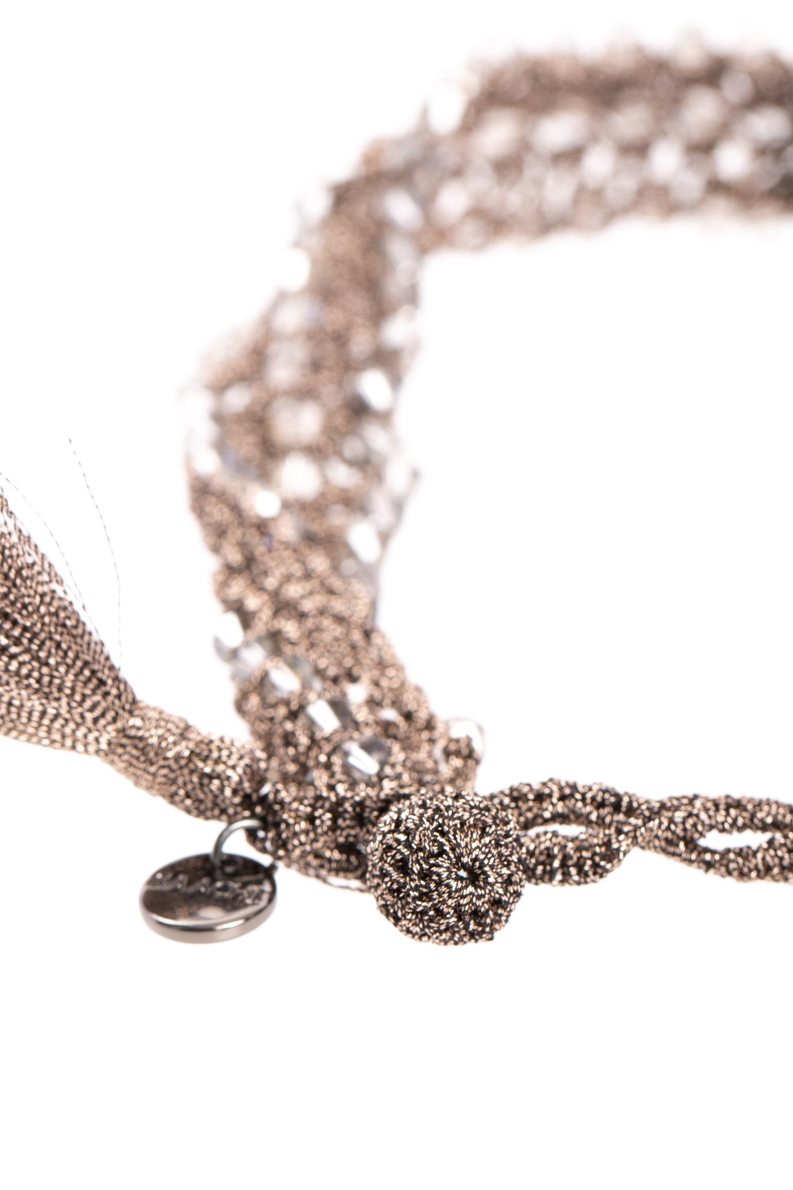 Elegant Crochet Rhinestone Choker Necklace for Women - Boho Chic Handmade Jewelry Gift for Parties, Weddings & Date Nights