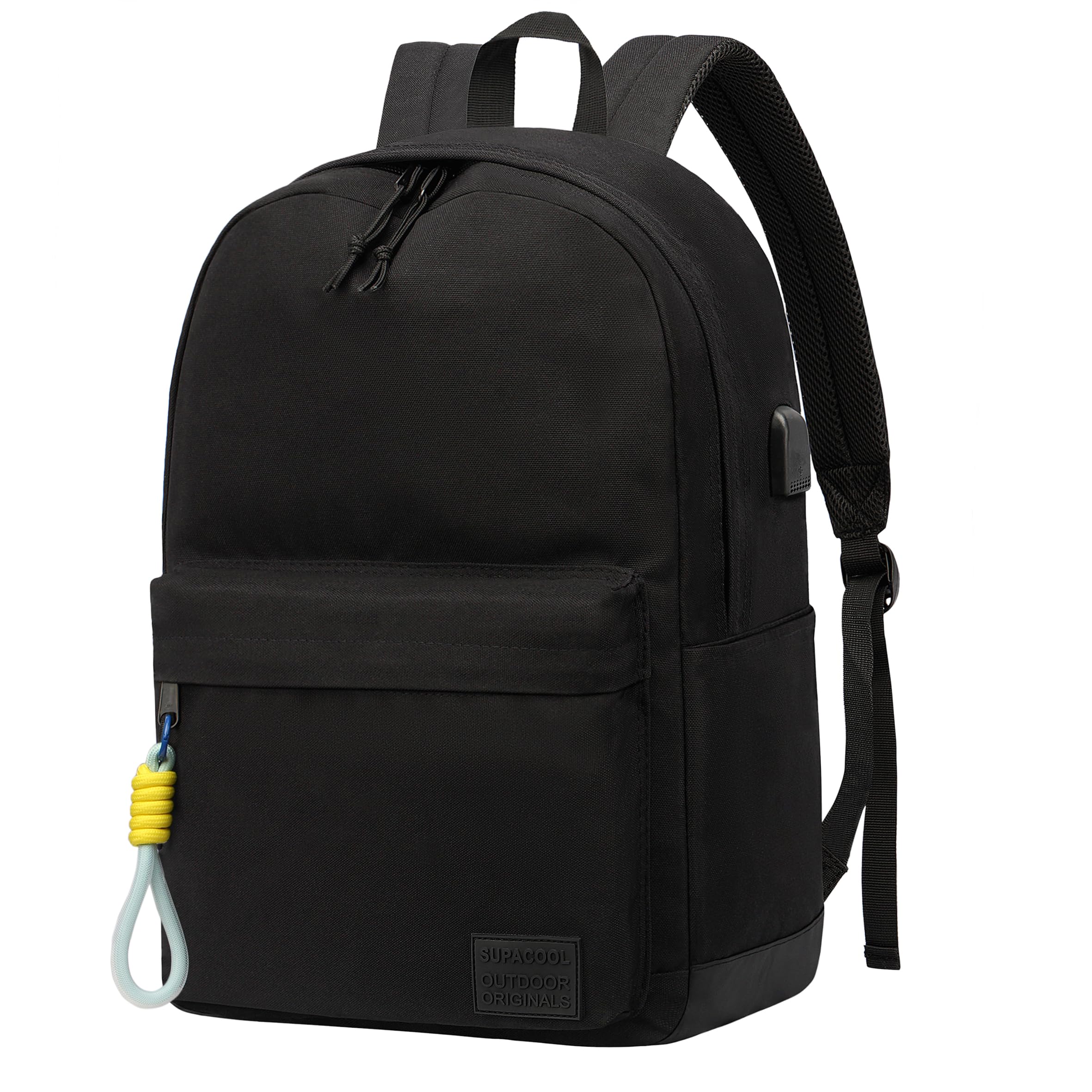 SUPACOOL Lightweight Laptop Backpack with USB Charging Port - Water-Resistant College Backpack for Men & Women - Perfect for Work, School & Travel