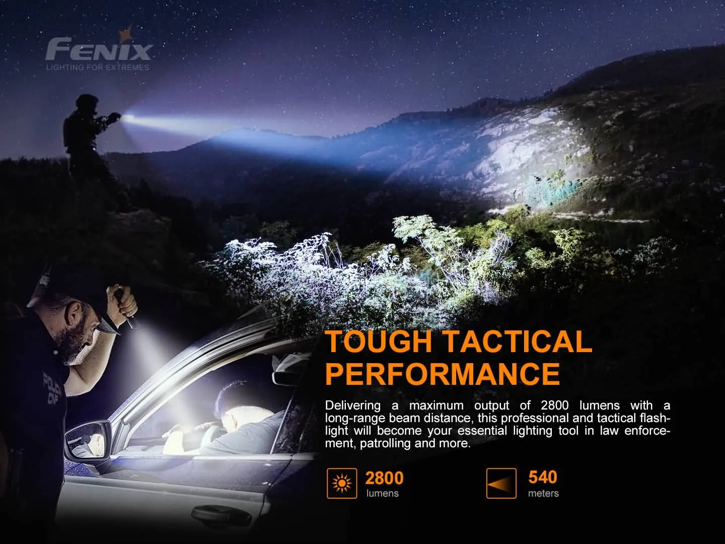 Fenix TK22 TAC Tactical Flashlight - 2800 Lumens High Power LED, Rechargeable, Waterproof for Camping, Hiking, Emergency & Outdoor Adventures
