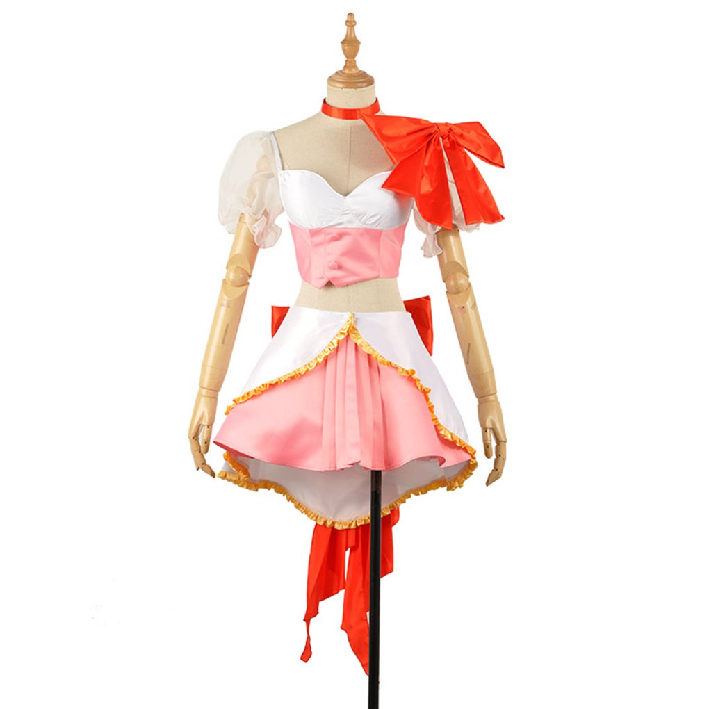 Anime UNO Saki Mikage Sakuyo Cosplay Costume - Pink Battle Lolita Dress Outfit Set for Convention, Halloween & Cosplay Events | Complete Anime Character Outfit