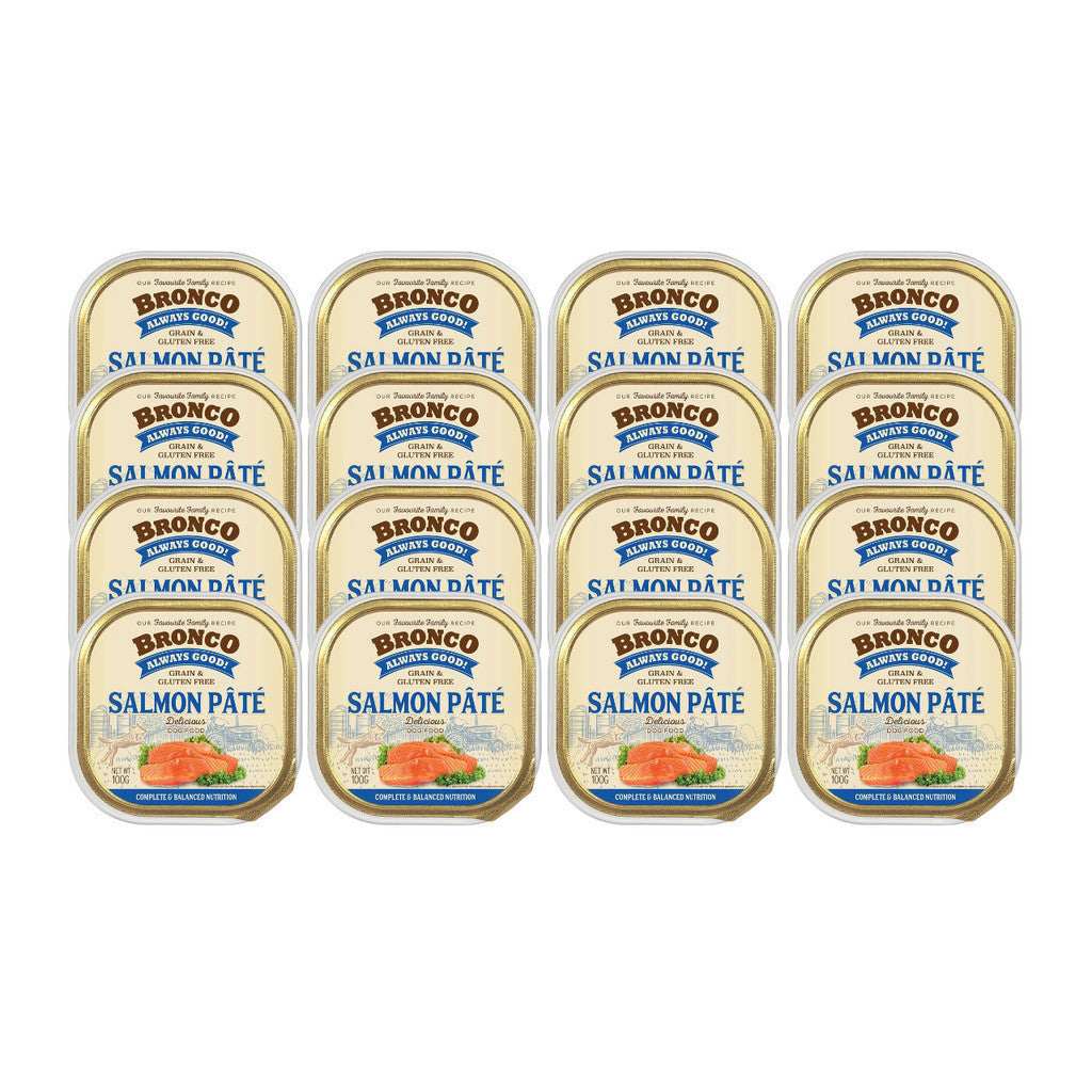 16 Pack Bronco Tray Dog Food 100g - Premium Fresh Pet Food with Rich Flavors for Health Boost - Perfect for Quick Meals & Training Treats at Home or Travel