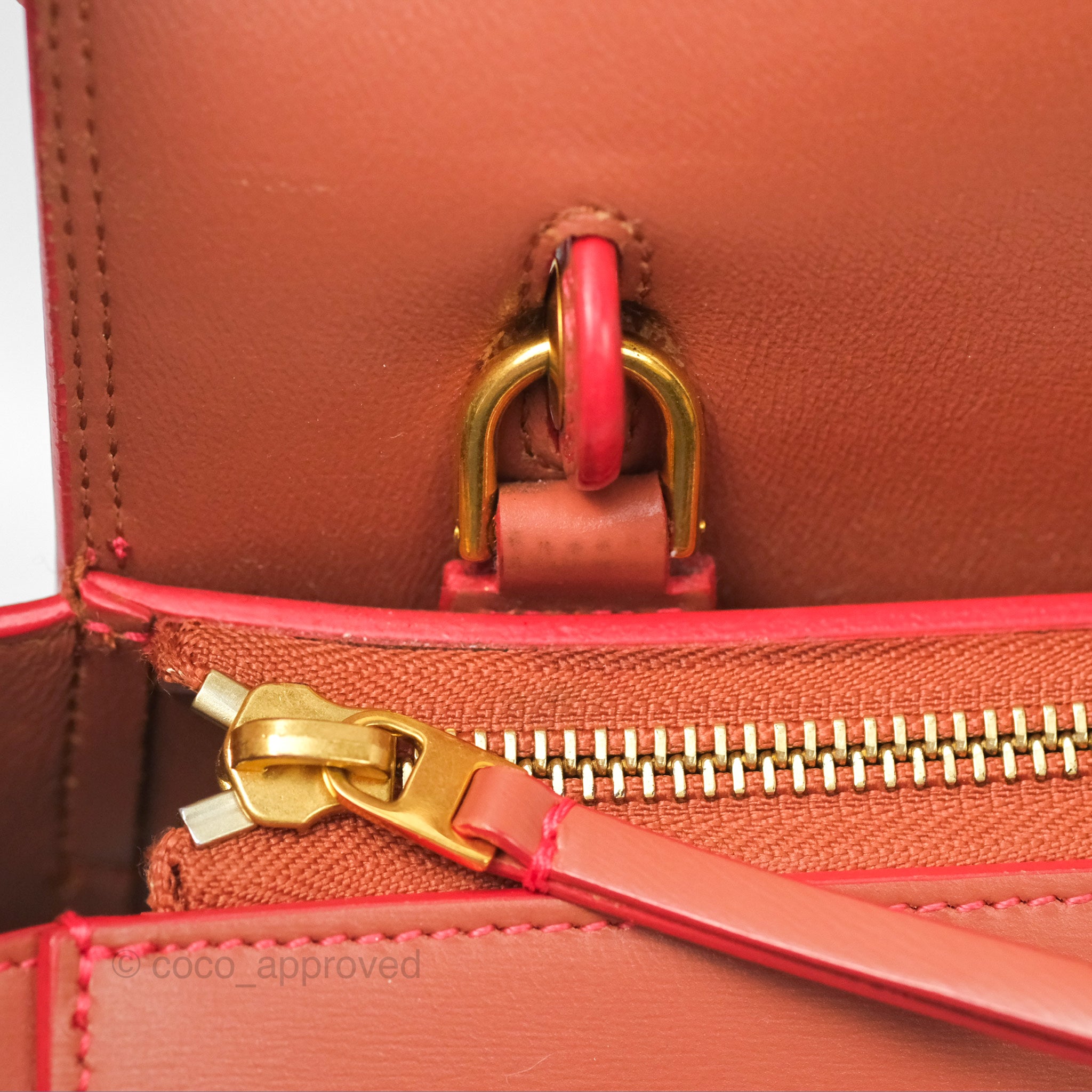Celine Micro Belt Bag in Terracotta | Smooth Leather with Gold Hardware | Perfect for Work, Travel & Everyday Use