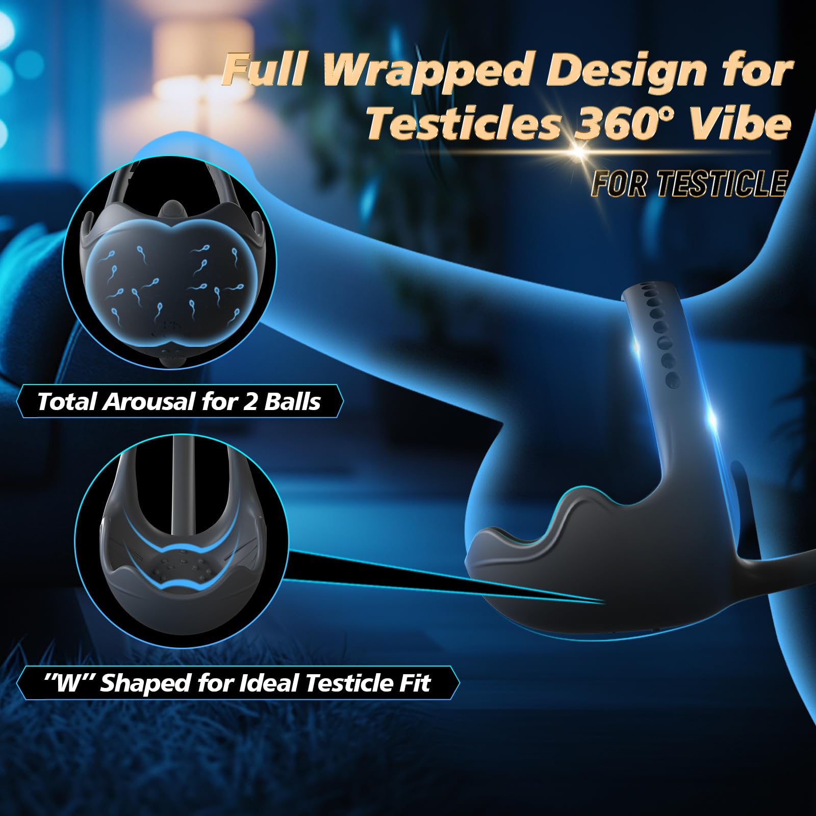 Adjustable Vibrating Cock Ring with Anal Stimulator & Remote Control - Prostate Massager & Testicle Taint Vibrator for Men - Couples Adult Sex Toy for Enhanced Intimacy & Pleasure - Perfect for Bedroom Play & Sensual Exploration