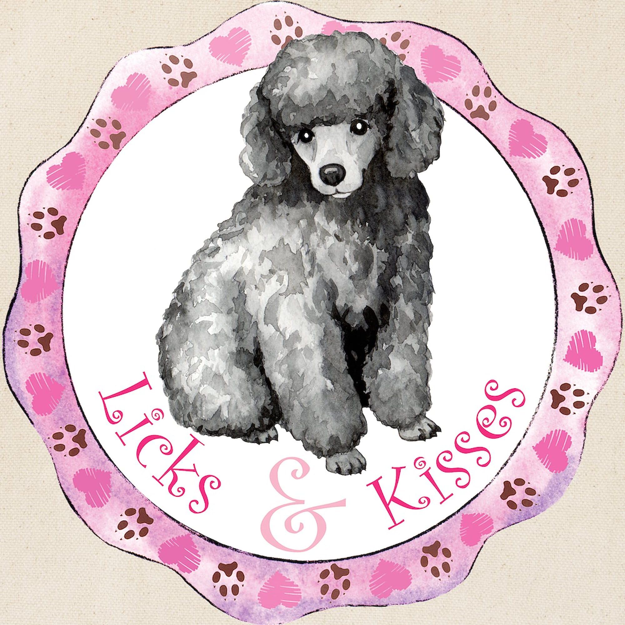 Stylish Poodle Valentine Tote Bag - Natural Canvas Reusable Shopping Bag for Women | Perfect for Groceries, Beach Trips & Valentine's Day Gifts