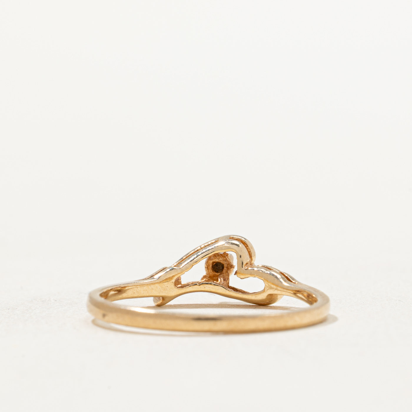 0.005ct Single Stone Diamond Heart Ring - Size 6.25 - Perfect for Valentine's Day Gifts & Anniversary Jewelry