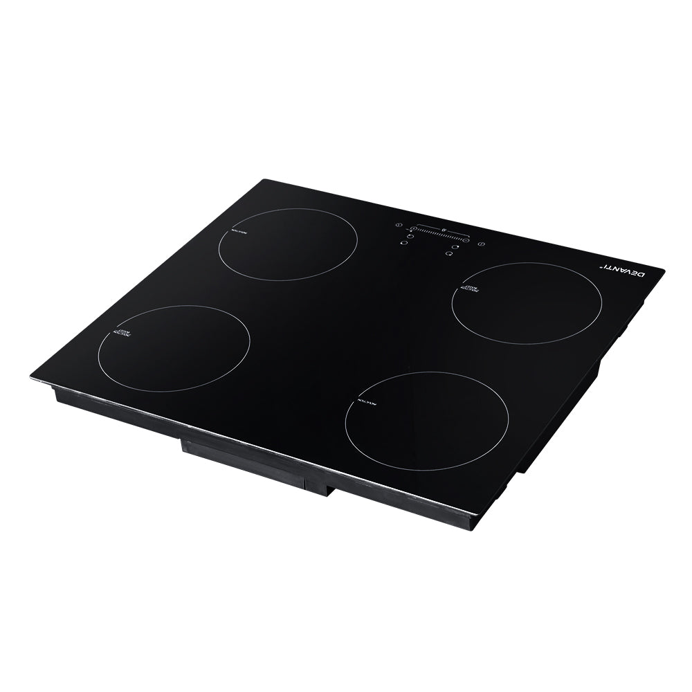 Devanti 60cm Induction Cooktop - Electric Stove with Fast Heating & Energy Efficiency for Modern Kitchens | Perfect for Home Cooking, Boiling & Frying